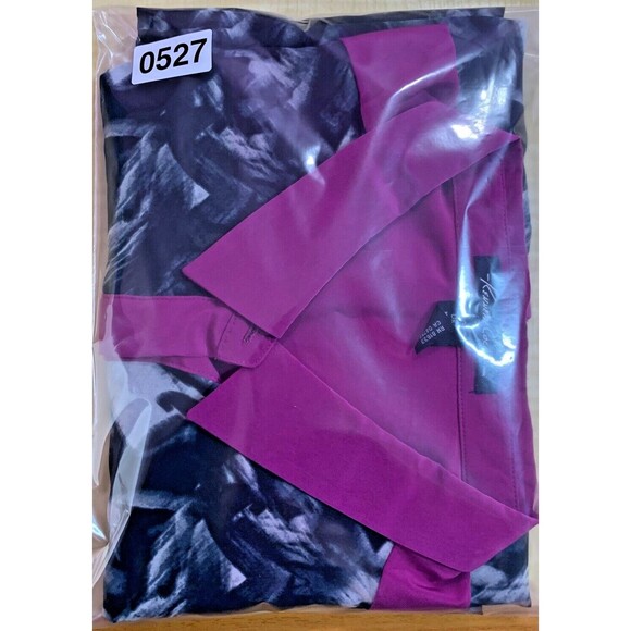 Kenneth Cole Long-sleeved Colorblock Blouse tunic Large 10 Collar Pink Black - Picture 13 of 13